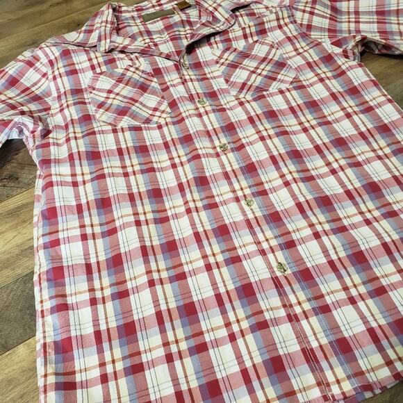 Red Plaid Casual Button Down Shirt - Picture 2 of 9